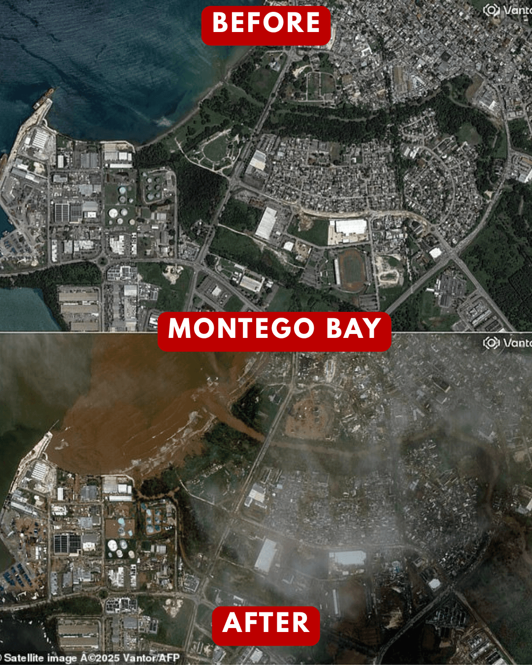 Hurricane Melissa impact - Montego Bay